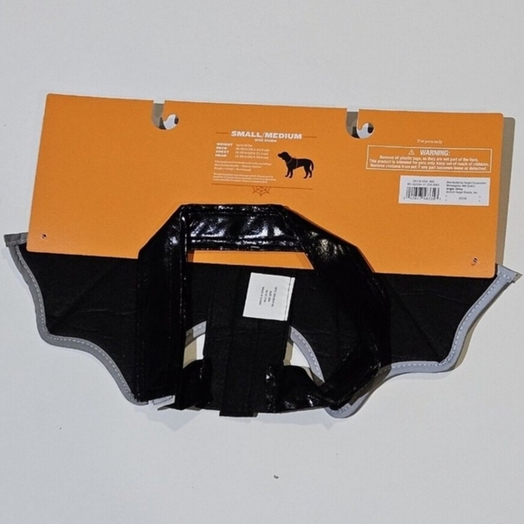 NWT Reflective Bat Wings Halloween Costume Accessory Hyde & Eek Dog Small/Medium - Picture 3 of 8